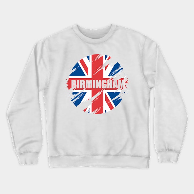 BIRMINGHAM British Flag England UK Britain Union Jack Crewneck Sweatshirt by Jas-Kei Designs